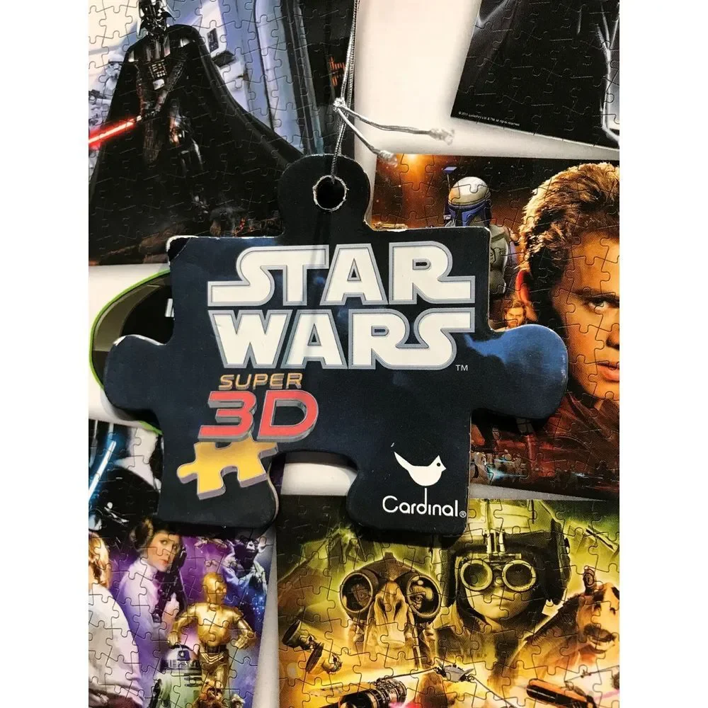 Star Wars 3D 5 pack sealed not opened vintage Jigsaw puzzle pack by Cardinal NEW